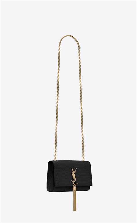 ysl tassle|KATE SMALL TASSEL IN CROCODILE.